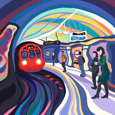 Subway Station Illustration