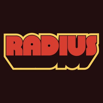 Radius Logo logo retro bold red yellow