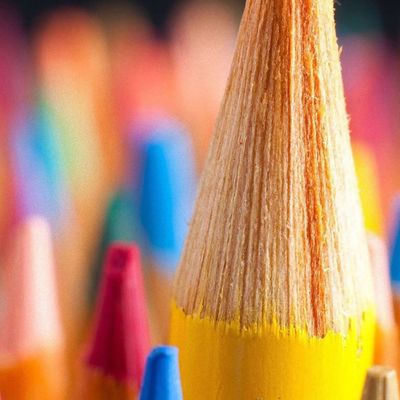 Close-Up of Colorful Pencils