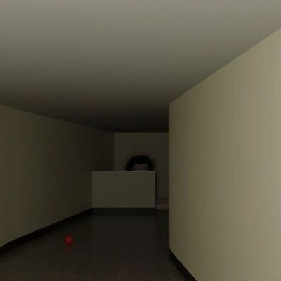 Dark Corridor with Red Ball