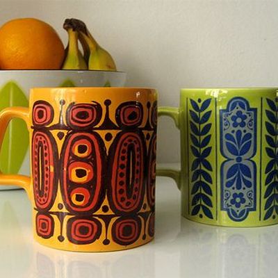 Colorful Retro Mugs