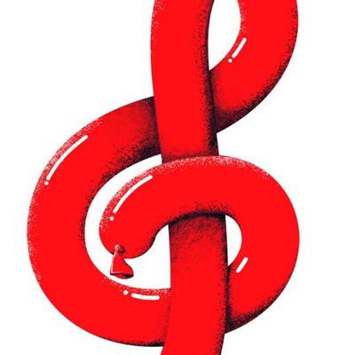 Red Treble Clef