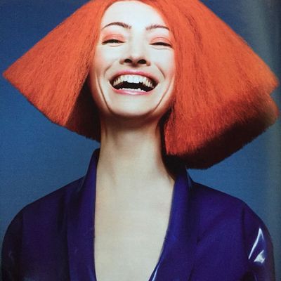 Brightly Colored Hair Smiling