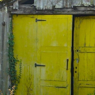 Weathered Yellow Doors