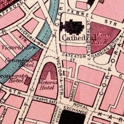 Vintage Map of Cathedral District