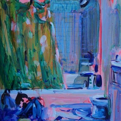Abstract Bathroom Scene