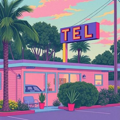 Pastel Palm Motel
