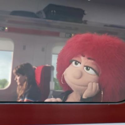 Train Journey with Sheep train travel character red fluffy