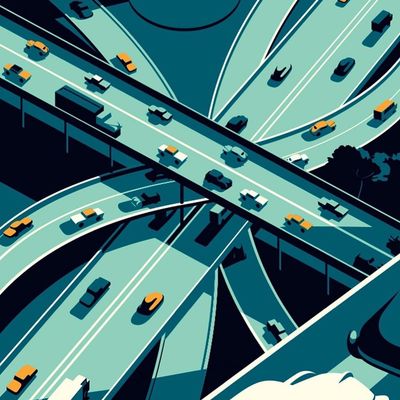 Complex Highway Interchange