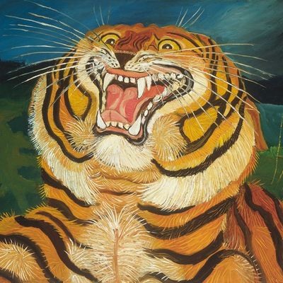 Roaring Tiger tiger roar painting wildlife fierce