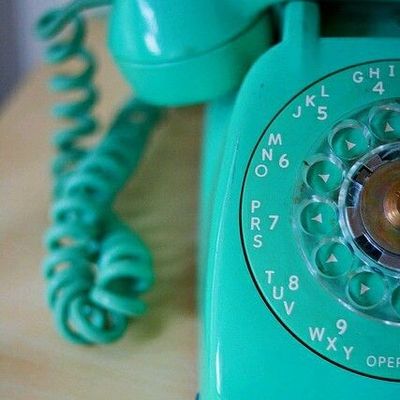 Teal Vintage Rotary Phone