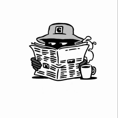 Man Reading Newspaper