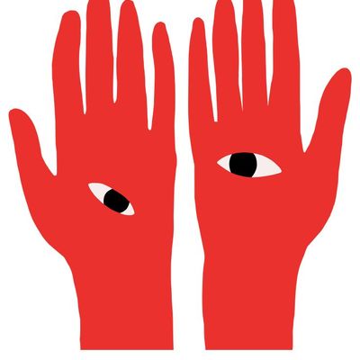Red Hands with Eyes