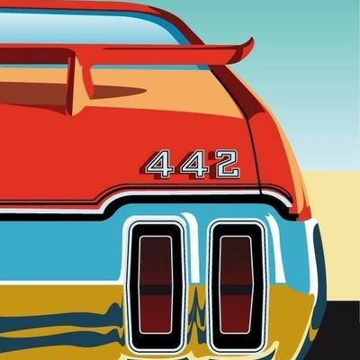 Vintage Muscle Car Illustration