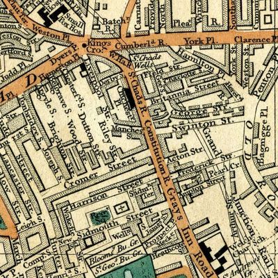 Vintage London Street Map