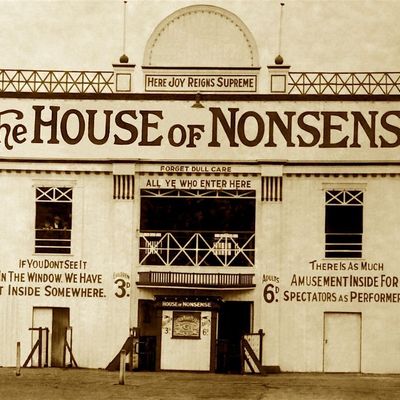 House of Nonsense vintage amusement park signage nostalgia entertainment