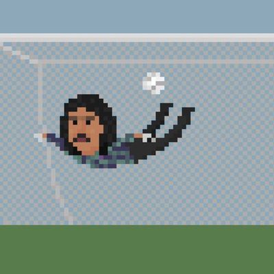 Pixelated Soccer Goalkeeper