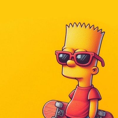 Bart Simpson with Skateboard
