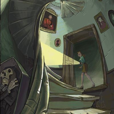 Surreal Staircase Encounter