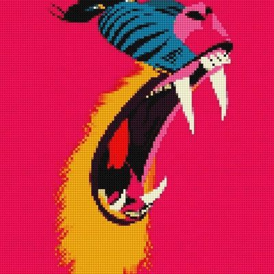 Pixelated Dragon Roaring