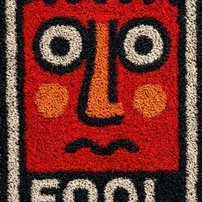 Abstract Face Rug rug face abstract textured bold colors