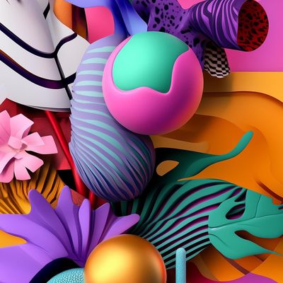 Colorful Abstract Sculpture