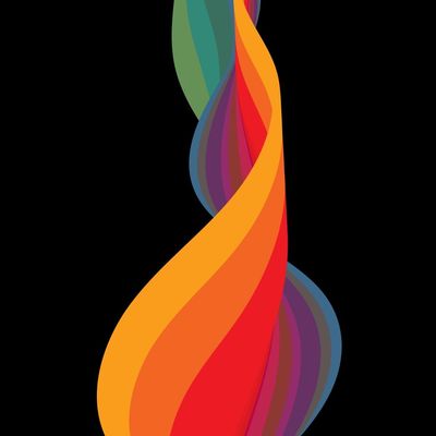 Rainbow Twirl rainbow twirl abstract artwork vibrant