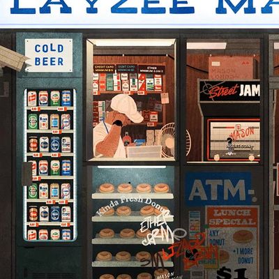 Layzee Mart Vending Machine vending machine beer donuts graffiti street art
