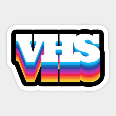 VHS Retro Rainbow Logo