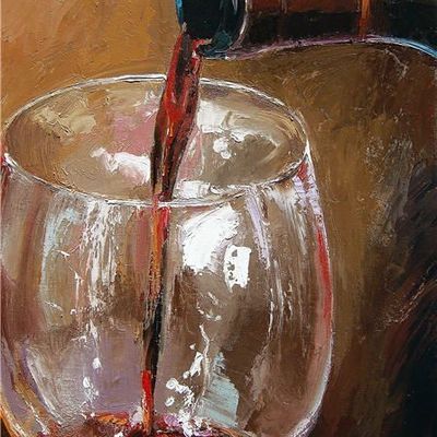 Wine Pouring into Glass