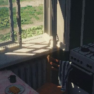 Sunlit Kitchen Window