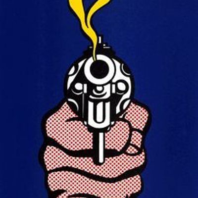 gun fist pop art