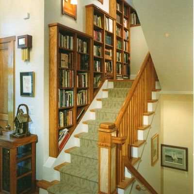 Cozy Library Staircase