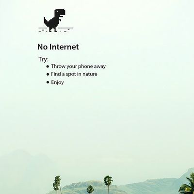 No Internet Prompt no_internet nature relaxation dinosaur prompt
