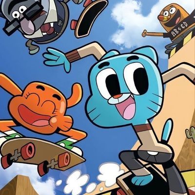 Gumball and Friends Skateboarding