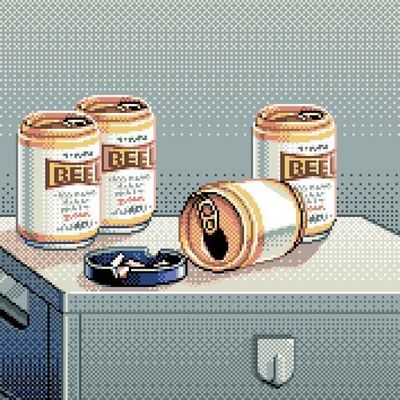 Cans of Beer on a Table