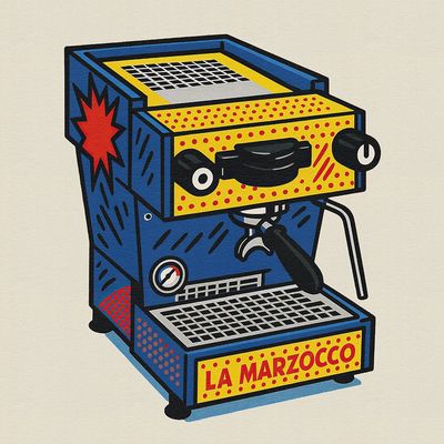 La Marzocco Espresso Machine Art espresso machine art vibrant bold