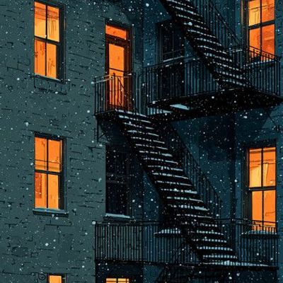 Snowy Night in the City