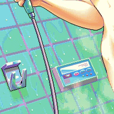 Pixelated Toilet Cleaning