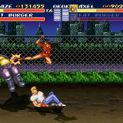 Arcade Fighting Game Scene