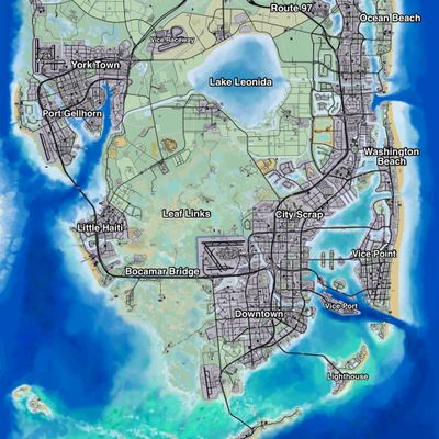Detailed Map of Vice City