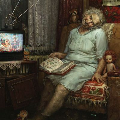 Grandma Reading grandma reading vintage toys retro