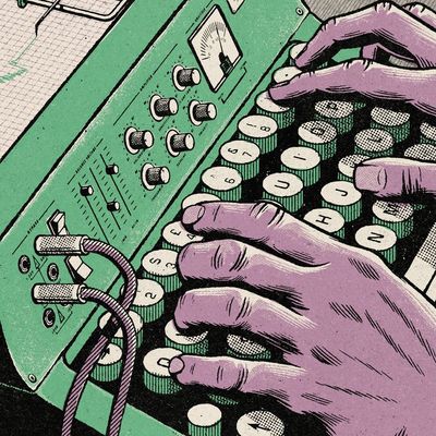 Vintage Typewriter Illustration