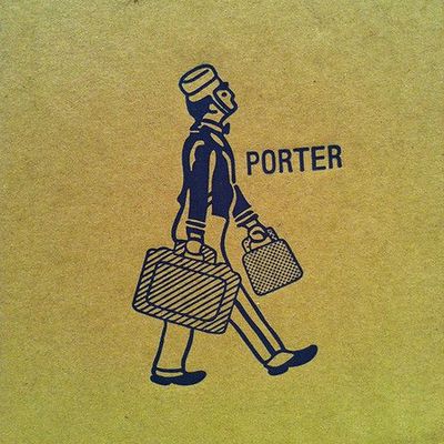 Vintage Porter Illustration vintage illustration porter luggage travel