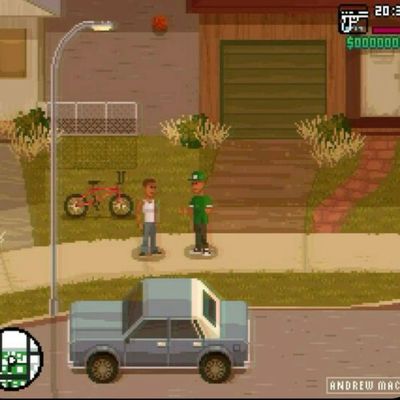 GTA-Inspired Street Scene