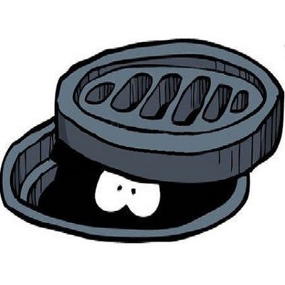 Cartoon Drain with Eyes