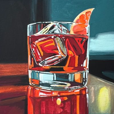 Glass of Red Cocktail