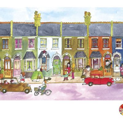 Colorful Street Scene