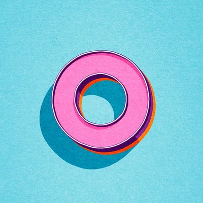 Colorful Torus on Blue
