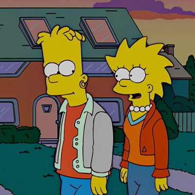 Bart and Lisa Simpson